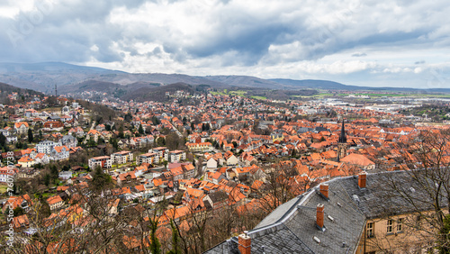 City view of Wernigerode from the castle wall