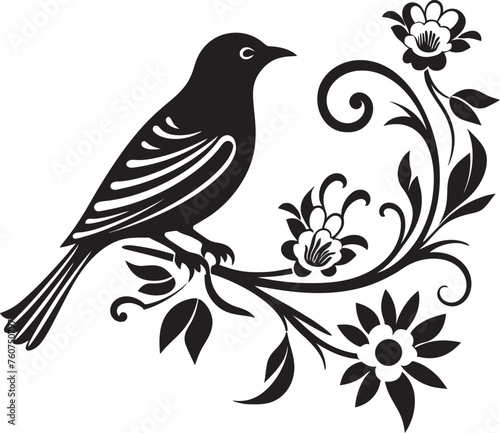Natures Delight Vector Logo of Floral Pigeon Floral Flourish Aesthetic Pigeon Symbol Design © BABBAN