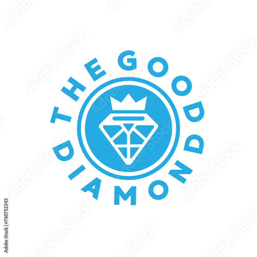 vector illustration of diamond jewelry logo icon for the trade industry and art collectors
