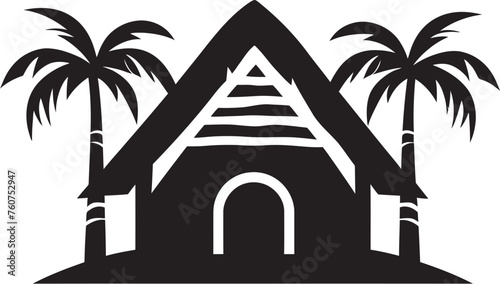 Afro Traditional Shelter Vector Icon of Thatched Hut Rustic Refuge Emblematic African Hut