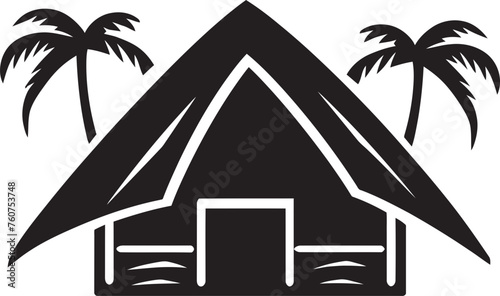 Indigenous Sanctuary Straw Roof Hut Vector Icon Tribal Tranquility Emblematic African Hut Design