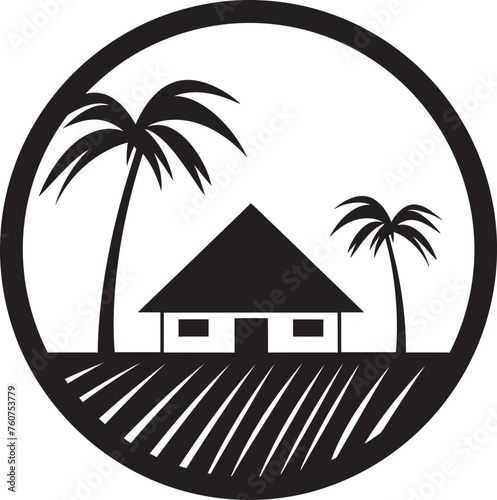 Ethnic Refuge Emblematic Straw Roof Hut Design Indigenous Retreat Vector Icon of African Thatched Hut