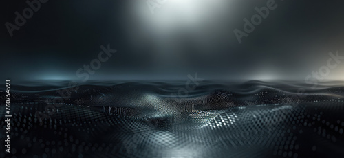 A dark screen economizer background that is minimalist and design. Generative AI. © visoot