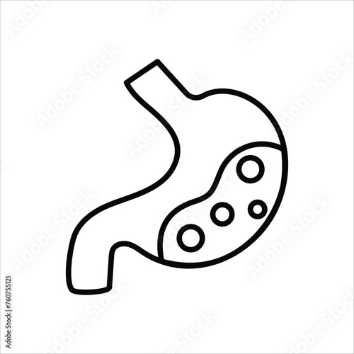 Stomach icon editable stock vector stock
