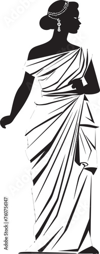 Olympian Opulence Vector Logo of Ancient Beauty Mythical Muse Iconic Emblem of Greek Beauty