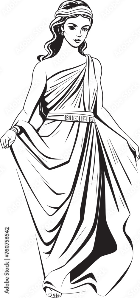 Olympian Elegance Iconic Emblem of Greek Beauty Athenas Aura Vector Logo of Ancient Beauty