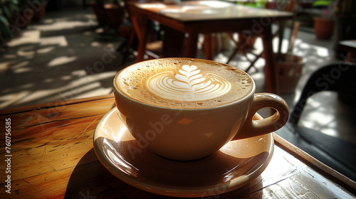 Cappuccino With Delicate Latte Art
