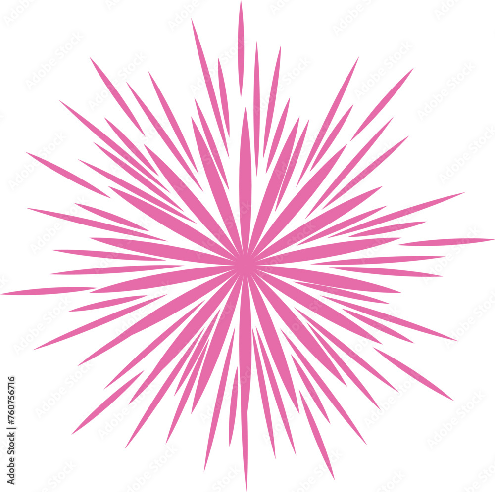 Fototapeta premium Star burst light. Color sky firework icon