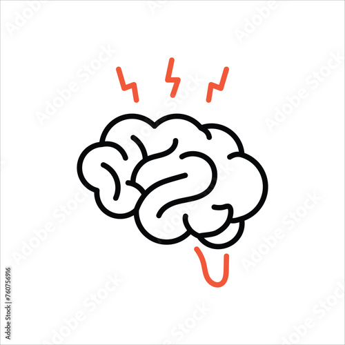 Dementia icon editable stock vector stock