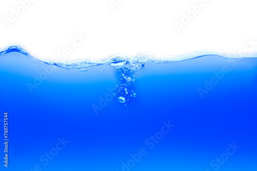 Clean water with water droplets and waves