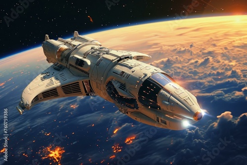 Wallpaper Mural Extraterrestrial Green aliens spaceship voyage. Monster astronomy. Generate Ai Torontodigital.ca