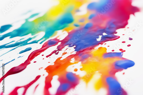 Paint stroke. Splashes of colored paint. AI generated