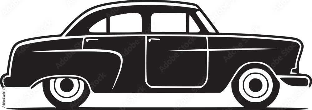 Car vector black and white