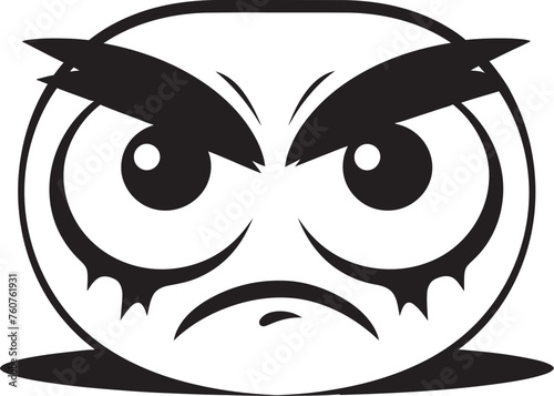 Enraged Gaze Cartoon Angry Eye Mask Vector Icon Raging Eyes Emblematic Representation of Angry Eye Mask