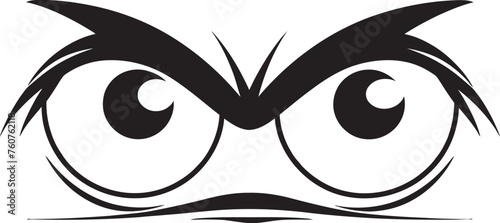 Seething Stare Angry Eye Mask Iconic Emblem Cartoon Outrage Vector Representation of Angry Eye Mask
