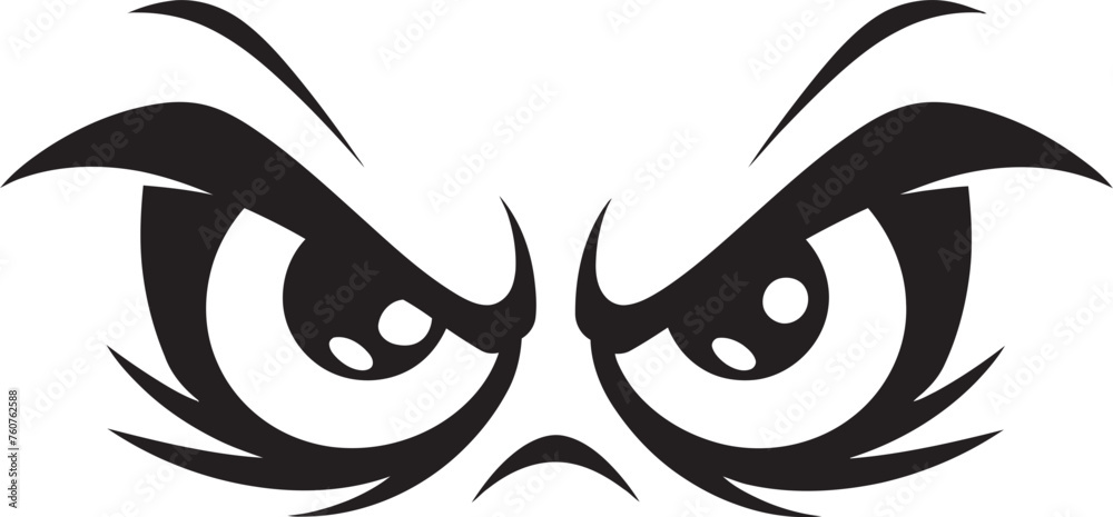 Wrathful Design Angry Eye Mask Vector Logo in Cartoon Form Animated Fury Angry Eye Mask Iconic Emblem Wrathful Design Angry Eye Mask Vector Logo in Cartoon Form Animated Fury Angry Eye Mask Iconic Emblem