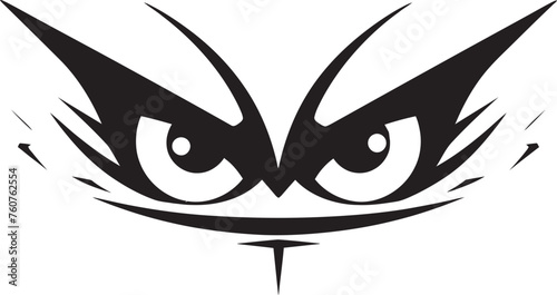 Fuming Focus Angry Eye Mask Iconic Emblem Cartoon Outrage Vector Representation of Angry Eye Mask