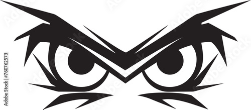 Wrathful Vision Vector Logo Design of Cartoon Angry Eye Mask Furious Eyewear Cartoon Angry Eye Mask Logo Design