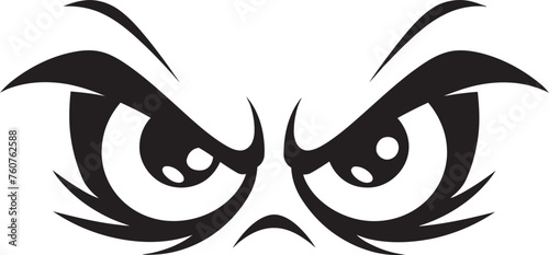 Wrathful Design Angry Eye Mask Vector Logo in Cartoon Form Animated Fury Angry Eye Mask Iconic Emblem