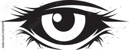 Fierce Gaze Vector Representation of Cartoon Angry Eye Mask Wrathful Stare Angry Eye Mask Iconic Logo Design