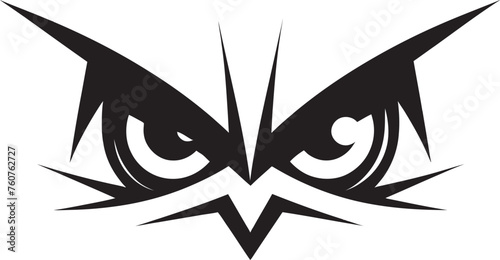 Furious Fixation Angry Eye Mask Iconic Logo Design Agitated Glare Cartoon Angry Eye Mask Vector Icon
