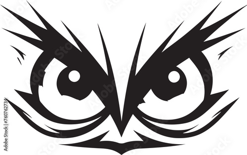 Wrathful Intensity Emblematic Representation of Angry Eye Mask Enraged Eyes Vector Logo Design of Cartoon Angry Eye Mask