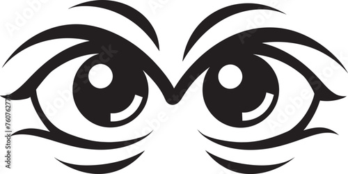 Agitated Glare Cartoon Angry Eye Mask Vector Icon Wrathful Intensity Emblematic Representation of Angry Eye Mask