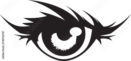 Cartoon Fury Vector Representation of Angry Eye Mask Incensed Expression Angry Eye Mask Iconic Logo Design