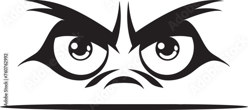Raging Rage Vector Logo Design of Cartoon Angry Eye Mask Incensed Intensity Angry Eye Mask Iconic Emblem