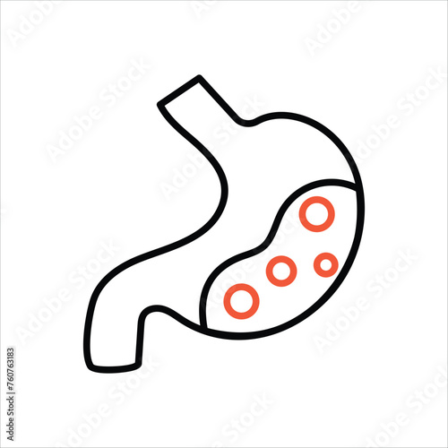 Stomach icon editable stock vector stock