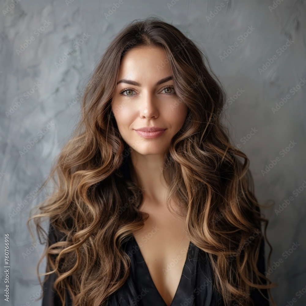Woman With Long Hair Posing Woman With Long Hair Posing