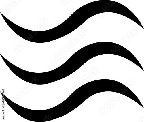 Blowing wind line icon. Windy weather symbol. Windy blow, Wind icon trendy design template, Editable stroke. Vector, wind motion, air blow, swirl element. air motion, smoke flow art, abstract line.