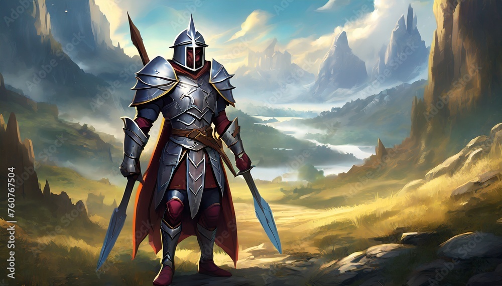 Naklejka premium warrior with sword
