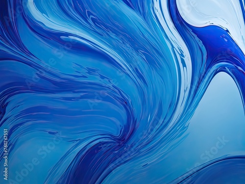 blue paint adorn an abstract liquid background