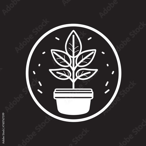 Lush Leaf Legacy Exotic Foliage Logo Concept Botanic Beauty Wide Leaves Pot Logo Design