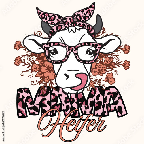 Mama heifer graphic design