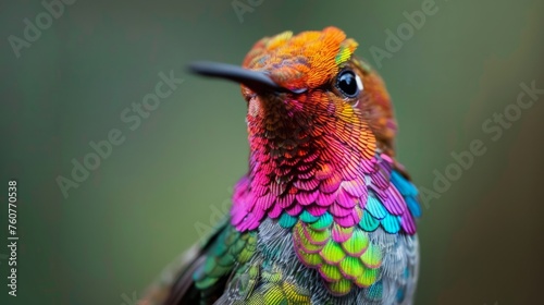 rainbow beard hummingbird generative ai