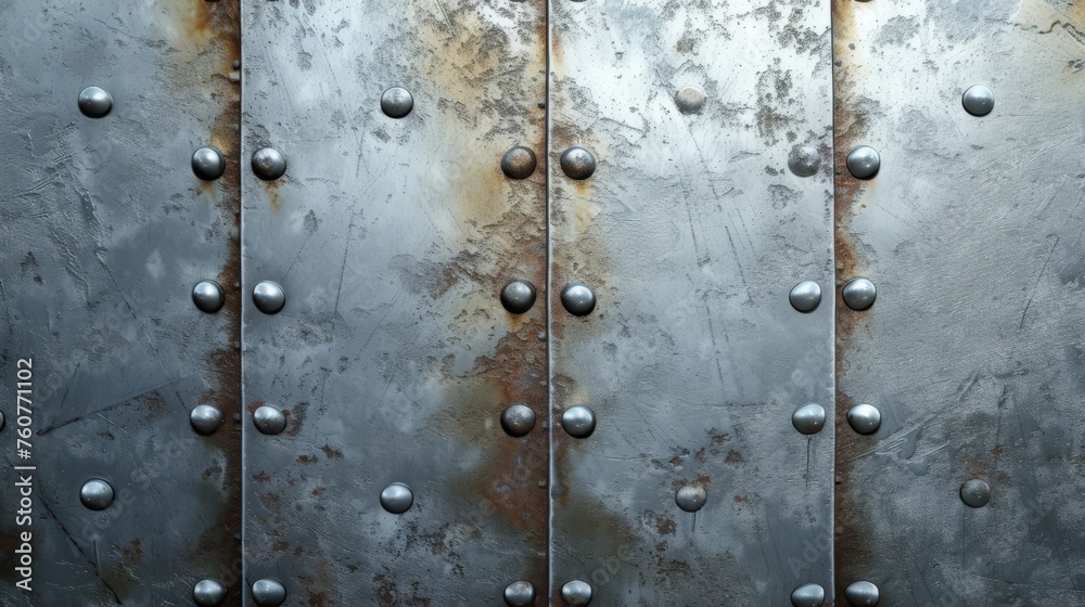 Fototapeta premium grey steel metal plate texture wallpaper background. 16:9