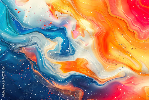 Multi layers color texture. Abstract dynamic fluid colors. AI generative.