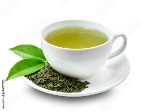 Wallpaper Mural Grüner tee isoliert auf weißen Hintergrund, Freisteller  Torontodigital.ca