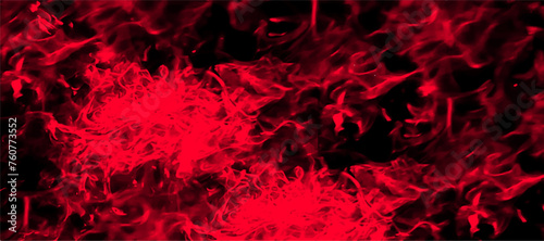 Abstract red fire in dark background. Grunge texture black and red color background. Festive New Year grunge background with Flowering design. 