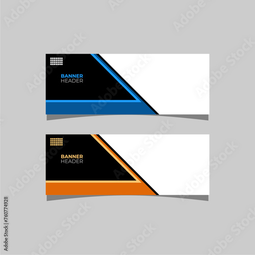 
Modern header banner template vector design