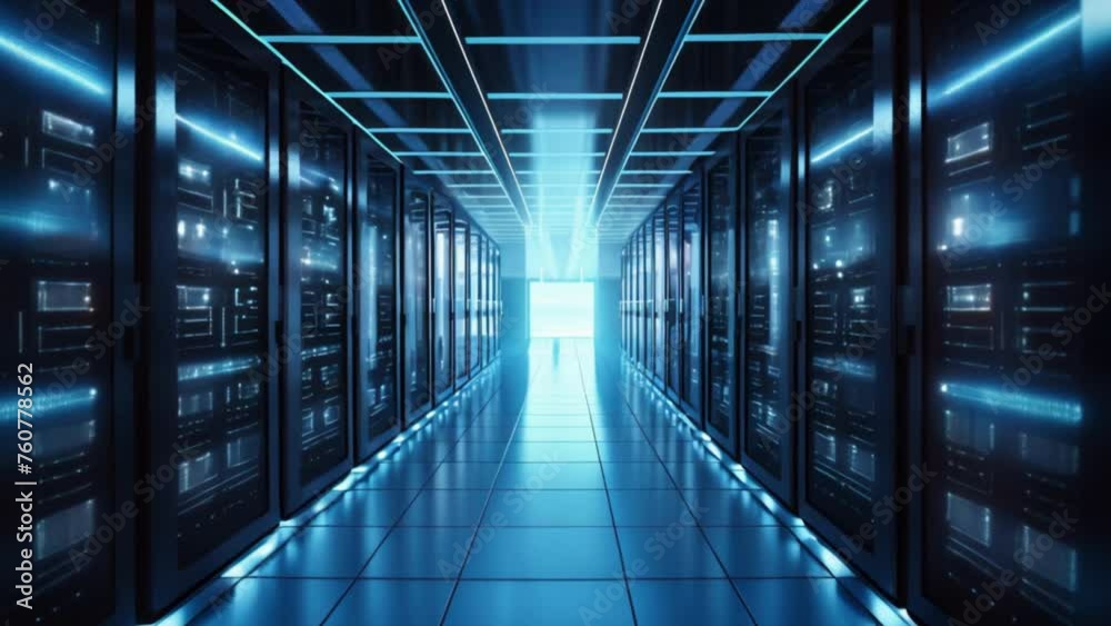 Internet concept data background,Corridor in Working Data Center Full of Rack Servers and Supercomputers Internet concept data background,Corridor in Working Data Center Full of Rack Servers and Supercomputers