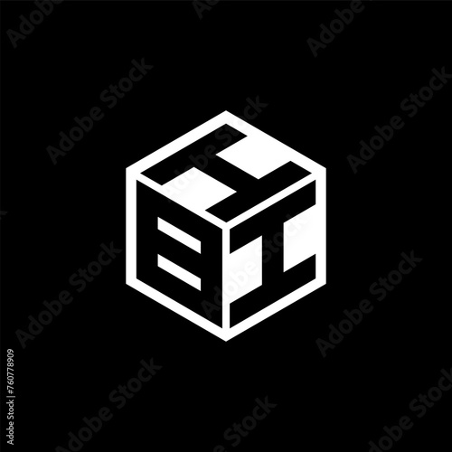 BII letter logo design with black background in illustrator, cube logo, vector logo, modern alphabet font overlap style. calligraphy designs for logo, Poster, Invitation, etc.