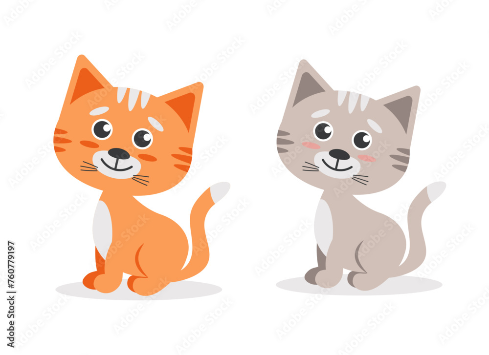 Obraz premium Sweet cat icon set