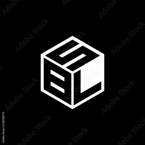 BLS letter logo design with black background in illustrator, cube logo, vector logo, modern alphabet font overlap style. calligraphy designs for logo, Poster, Invitation, etc.