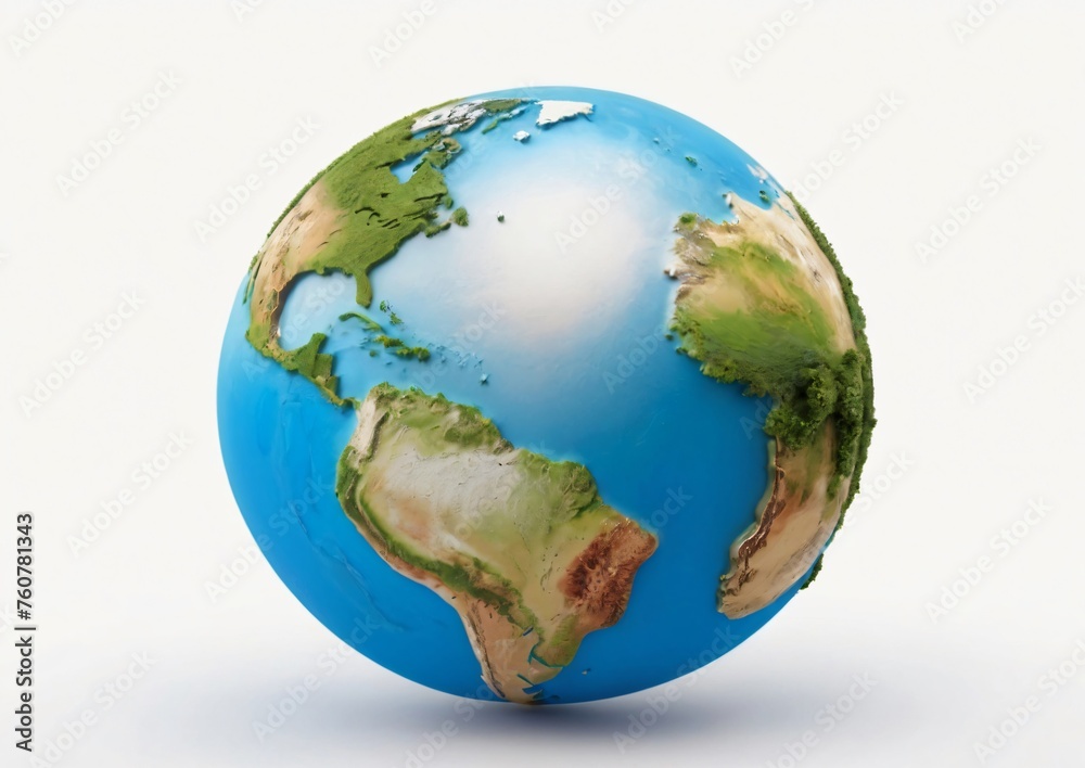 Fototapeta premium Cute spherical 3d planet photo