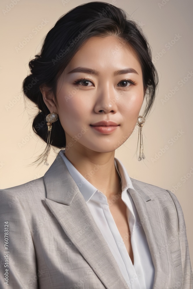 Portrait of successful attractive asian female entrepreneur Portrait of successful attractive asian female entrepreneur
