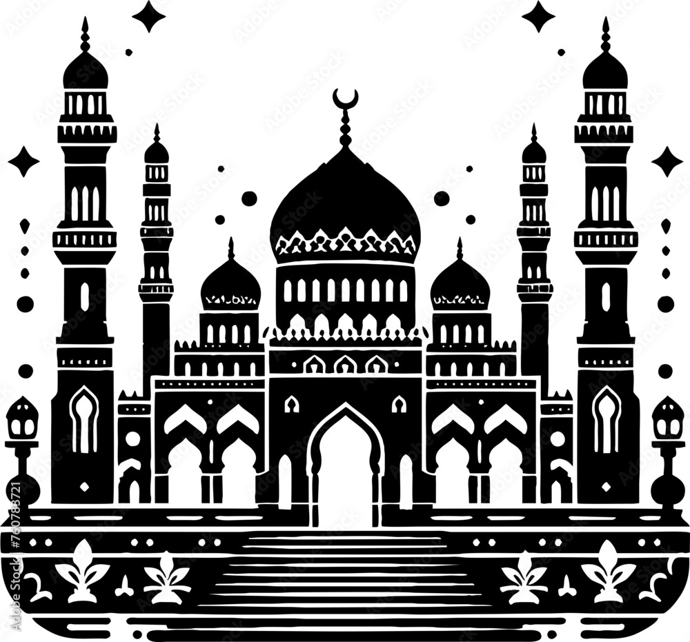 Islamic Mosque vector in the mexican style