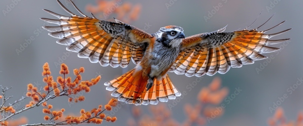 Fototapeta premium Witness the breathtaking spectacle as dogs sprout majestic wings and take flight, soaring gracefully through the azure sky, their fur ruffling in the gentle breeze, Wallpaper Pictures, Background Hd